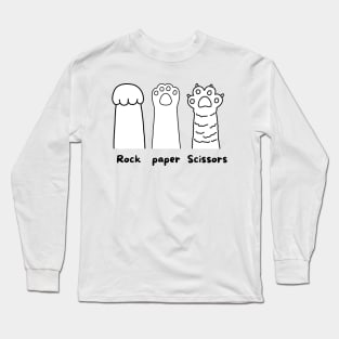 Rock Paper Scissors Cat Paw Long Sleeve T-Shirt